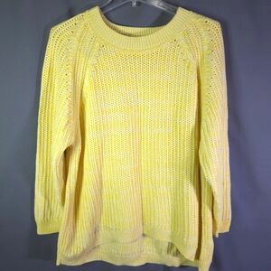 Ava & Viv Loose‎ Knit Sweater Yellow Size 2X